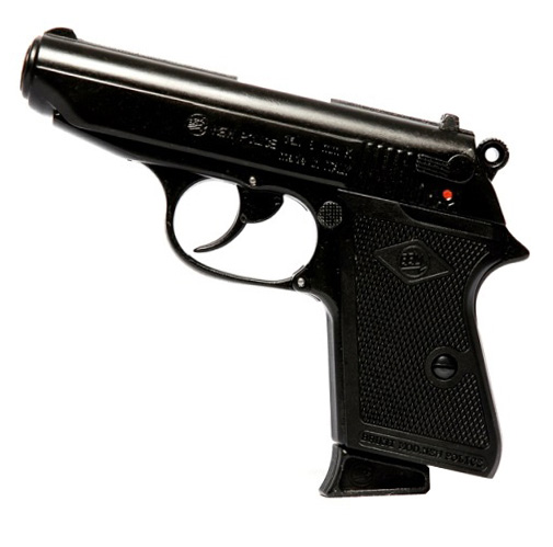 Bruni new police - pistola a salve calibro 8mm - arma da segnalazione acustica - replica smontabile della walther ppk 7,65 di 007.